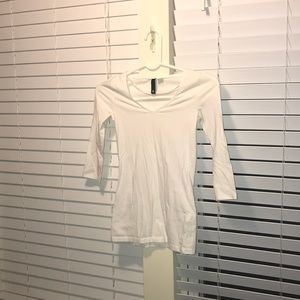 H&M 3/4 Sleeve Top (White)